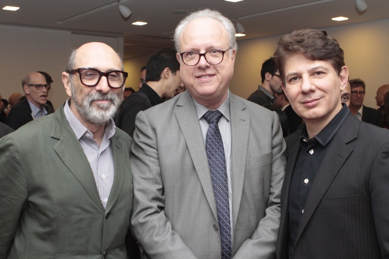 Isay Weinfeld, Pedro Bisch Neto, diretor da Metroplan, e Paulo Rodrigues, presidente da Asbea
