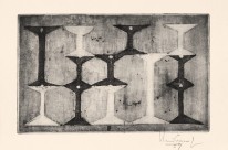 Famosos carret�is do pintor ga�cho em tela de 1959