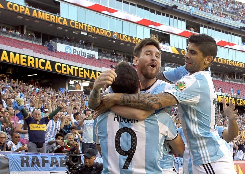 Em campo, todo o setor ofensivo titular da Argentina se destacou
