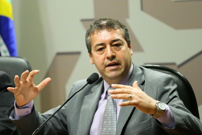 O ministro do Trabalho, Ronaldo Nogueira, participa de audiência pública conjunta das Comissões de Direitos Humanos (CDH) e de Assuntos Sociais (CAS) do Senado 