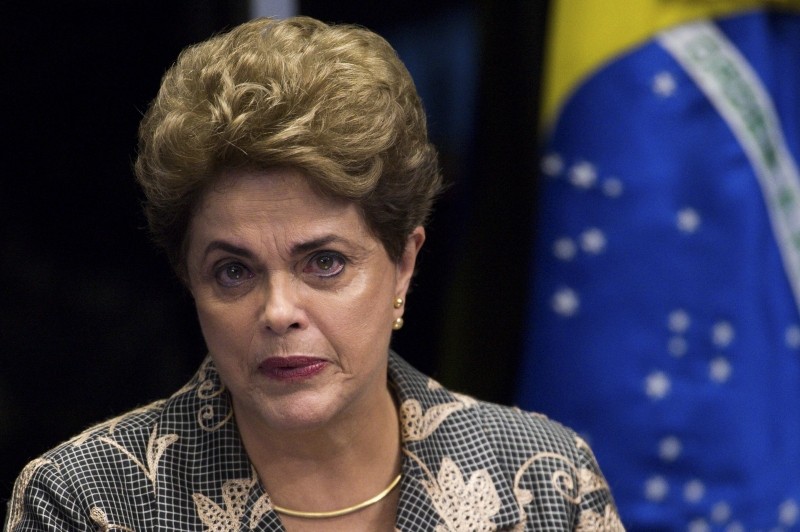  Brasília - A presidenta afastada, Dilma Rousseff, faz sua defesa durante sessão de julgamento do impeachment no Senado (Marcelo Camargo/Agência Brasil)  