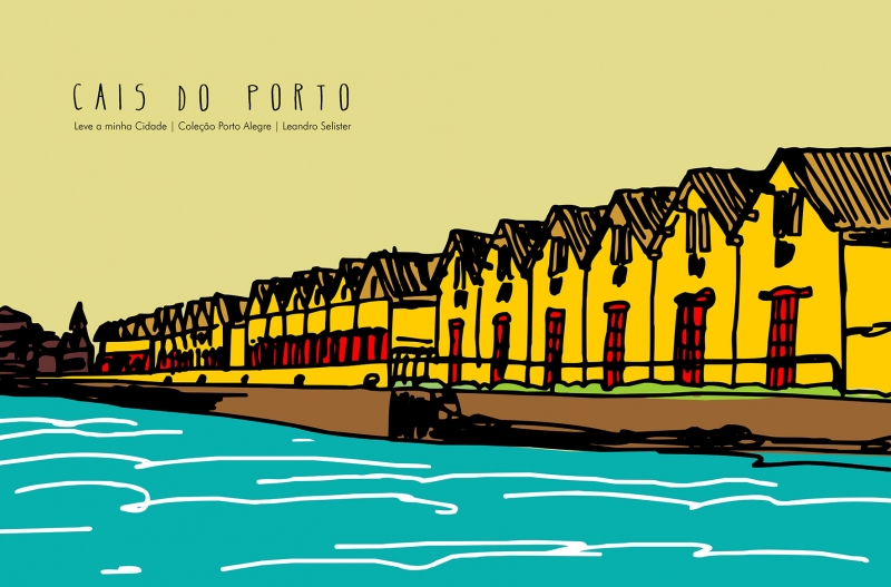 Cais do Porto � um dos locais destacados no projeto Leve a minha cidade, do artista Leandro Selister