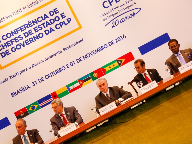 Temer abriu a sessão solene de encerramento da XI Conferência de Chefes de Estado e de Governo da CPLP