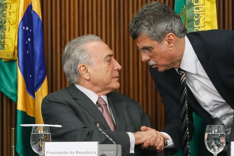 Brasília - DF, 22/11/2016. Presidente Michel Temer e Senador Romero Jucá durante reunião com Governadores. Foto: Beto Barata/PR