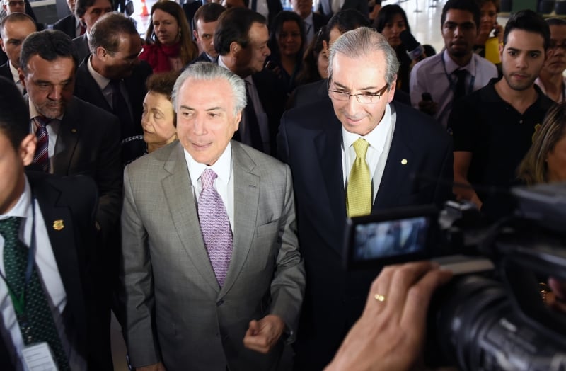 Michel Temer e Cunha, ainda presidente da Câmara dos Deputados
