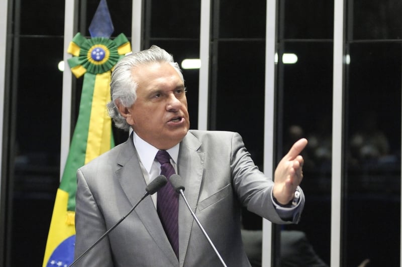Na pauta a PEC 55/2016, que limita gastos públicos. Em discurso, senador Ronaldo Caiado (DEM-GO). Foto: Pedro França/Agência Senado