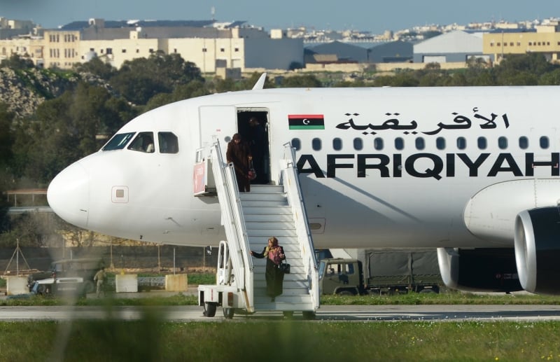 Airbus A320 da Afriqiyah Airways, realizava um voo comercial na Líbia para Malta