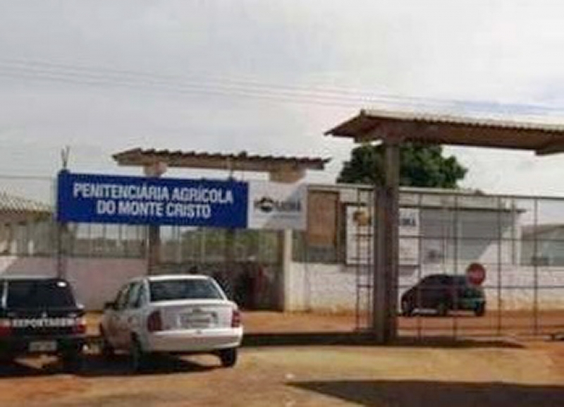 Undated handout file picture released by the Secretaria de Justica e Cidadania (SEJUC) of the state of Roraima, northern Brazil showing the entrance gate to the Agrícola de Monte Cristo Penitentiary. 
At least 33 inmates were killed by their rivals at a prison in northern Brazil on January 6, 2017, days after a riot by warring gangs left dozens more dead at another prison, officials said. / AFP PHOTO / HO / RESTRICTED TO EDITORIAL USE - MANDATORY CREDIT "AFP PHOTO /SEJUC" - NO MARKETING NO ADVERTISING CAMPAIGNS - DISTRIBUTED AS A SERVICE TO CLIENTS