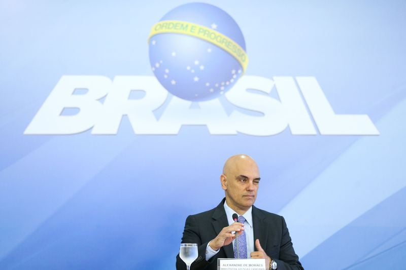 Brasília - O ministro da Justiça e Cidadania, Alexandre de Moraes, apresenta  detalhes do Plano Nacional de Segurança ( Marcelo Camargo/Agência Brasil)