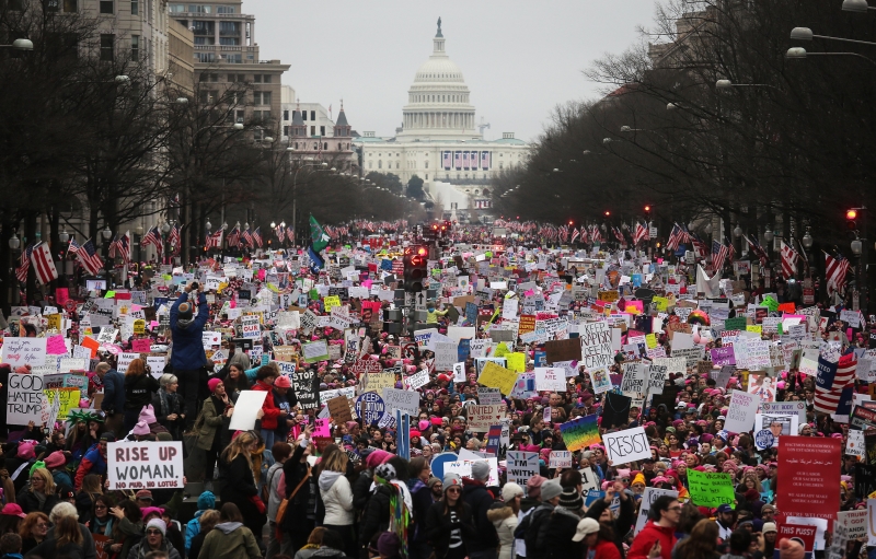 Resultado de imagem para Marcha das mulheres contra trump