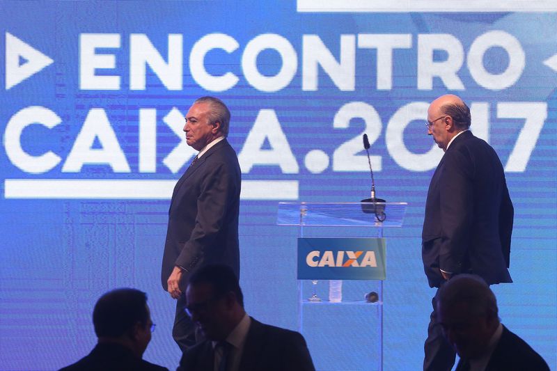 Brasília - O presidente Michel Temer e  ministros participam da abertura do evento Caixa 2017. (Antonio Cruz/ Agência Brasil)