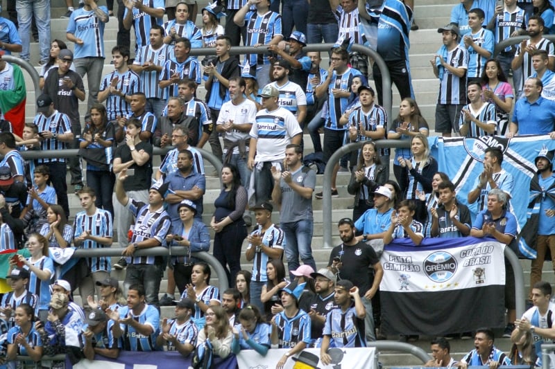 Grêmio x Novo Hamburgo na Arena do Grêmio, no primeiro jogo da semi-final do Gauchão.