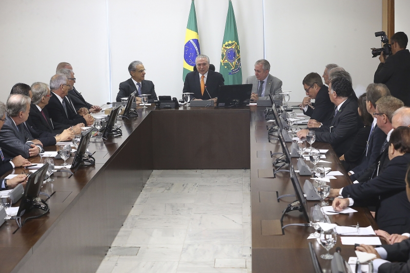 Bras�lia - O presidente Michel Temer se re�ne com o Conselho Nacional do Servi�o Social da Ind�stria (Sesi) (Antonio Cruz/Ag�ncia Brasil)