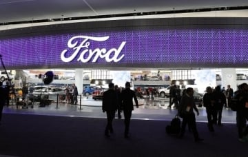 DETROIT, MI - JANUARY 10: The Ford exhibit entrance is shown at the 2017 North American International Auto Show (NAIAS) on January 10, 2017 in Detroit, Michigan. Approximately 5000 journalists from around the world and nearly 800,000 people are expected to attend the NAIAS between January 8th and January 22nd to see the more than 750 vehicles and numerous interactive displays.   Bill Pugliano/Getty Images/AFP
== FOR NEWSPAPERS, INTERNET, TELCOS & TELEVISION USE ONLY ==
      Caption