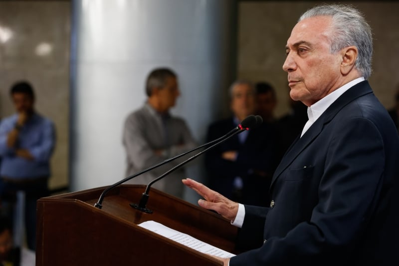 (Brasília - DF: Pronunciamento do Presidente da República, Michel Temer à imprensa. Temer rebate gravação de Joesley Batista, da JBS