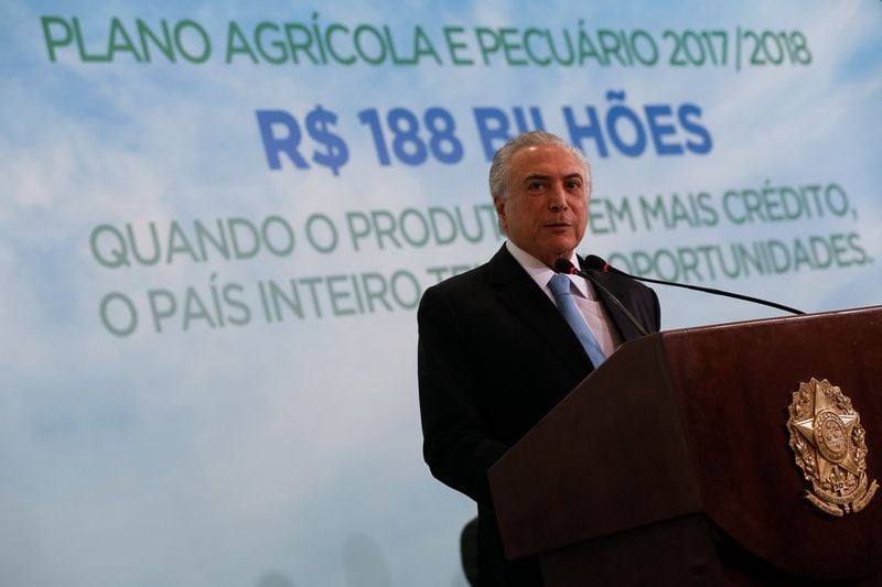 Brasília - O presidente Michel Temer, anuncia no Palácio do Planalto, o Plano Agrícola e Pecuário 2017/2018 ( Beto Barata/PR)