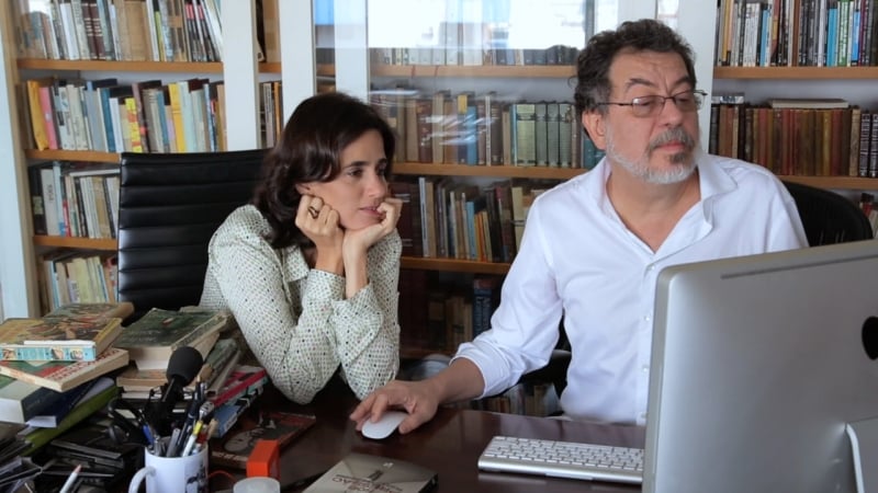 Mariana Lima e Jorge Furtado no documentário Quem é primavera das neves - créd  Glauco Firpo