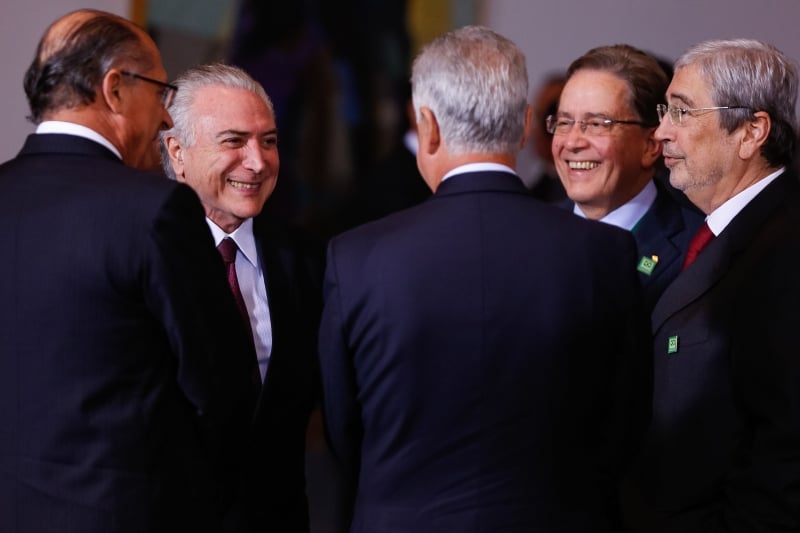 Brasília - Presidente Michel Temer se reúne com governadores durante jantar no Palácio da Alvorada (Marcos Corrêa/PR)