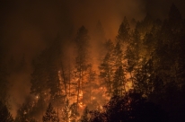 Ventos fortes mantêm incêndio fora de controle na Califórnia
