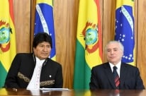 Michel Temer recebe Evo Morales para discutir renovação de compra do gás natural