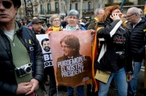 Catal�es protestam contra pris�o de Puigdemont